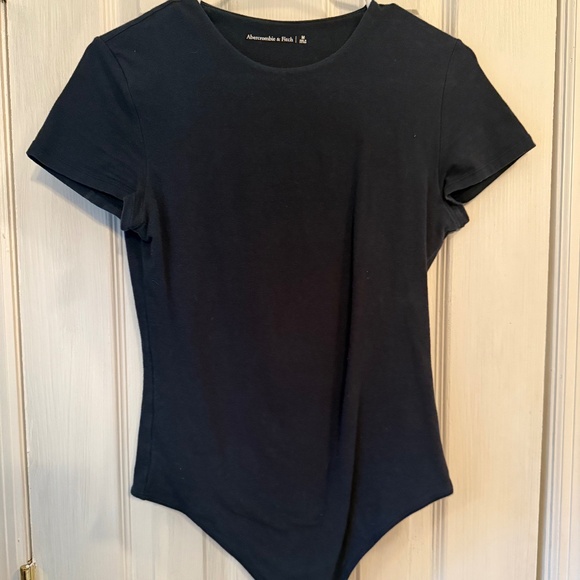 Soft Matte Seamless Tee Bodysuit - Navy Blue - M - Picture 1 of 3
